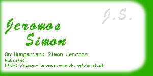 jeromos simon business card